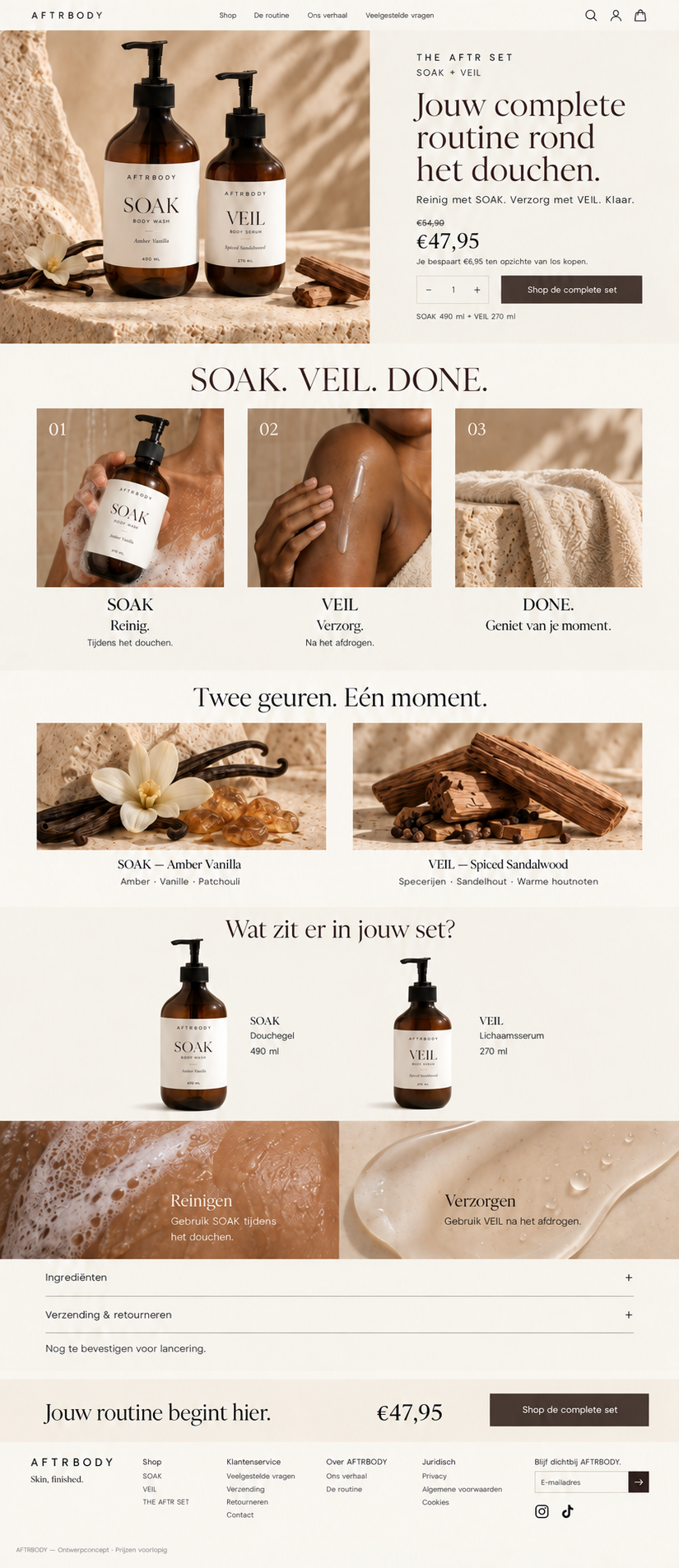 Vanille, amber en patchouli